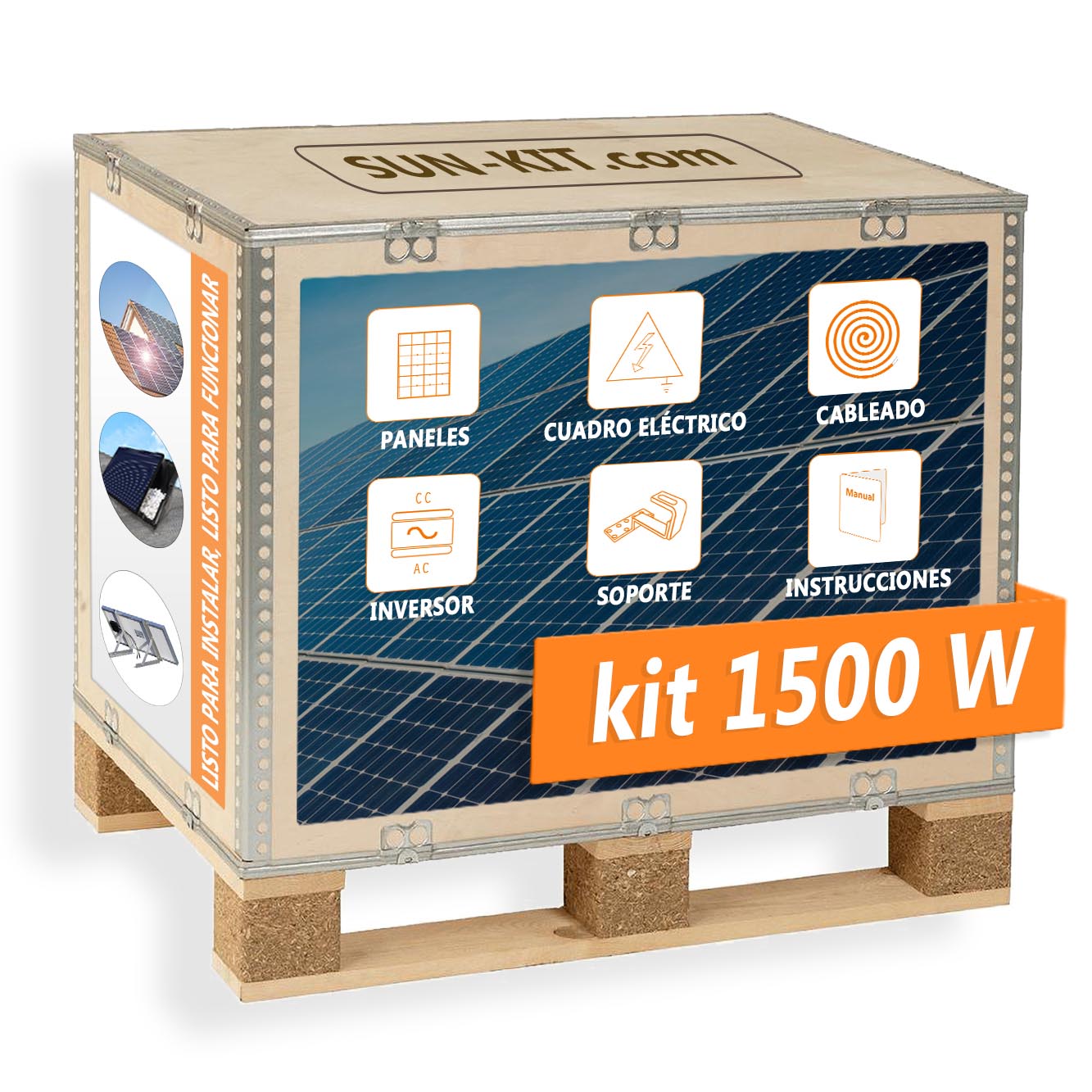 Kit solar completo para autocaravanas con panel 460W 24V para instalación a  12V